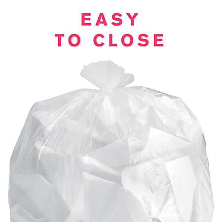 Highmark Tall 0.9 mil Drawstring Kitchen Trash Bags 13 Gallon 27.375 x 24  White Box Of 120 - Office Depot