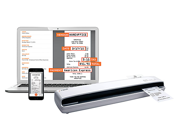 NeatReceipts® Portable Scanner With Smart Organization Software