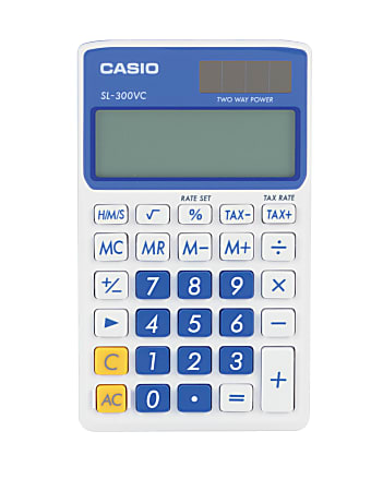 Casio SL-300VC BE 8-Digit Blue & White Handheld