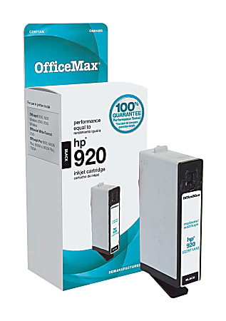 OMX HP 920 Ink Bk Remanufactured Ink Cartridge, Black