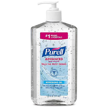 Gojo® Purell® Hand Sanitizer, Unscented, 20 Oz, Carton Of 12