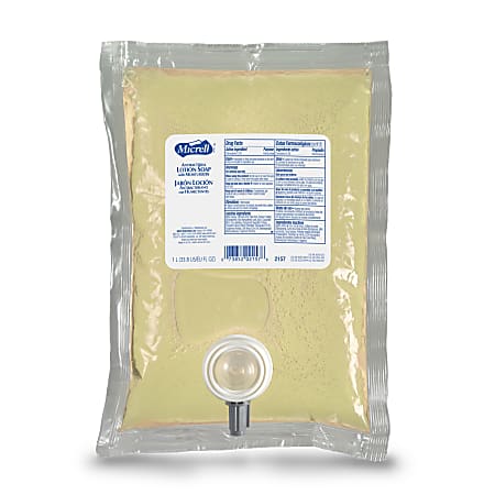 Gojo® Antibacterial Lotion Soap Refill - Citrus Scent - 33.8 fl oz (1000 mL) - Kill Germs, Grease Remover, Bacteria Remover, Fungi Remover, Oil Remover - Amber - 1 Each