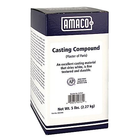 AMACO® Plaster Of Paris Casting Compound, 5 Lb Box, White