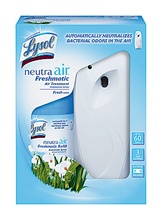 Lysol Neutra Air Freshmatic Starter Kit, Fresh Scent, 6.17 Oz, Case Of 4