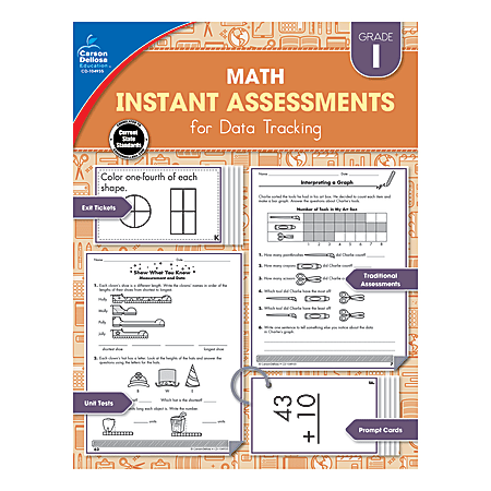 Carson-Dellosa Instant Assessments For Data Tracking Math Resource Book, Grade 1