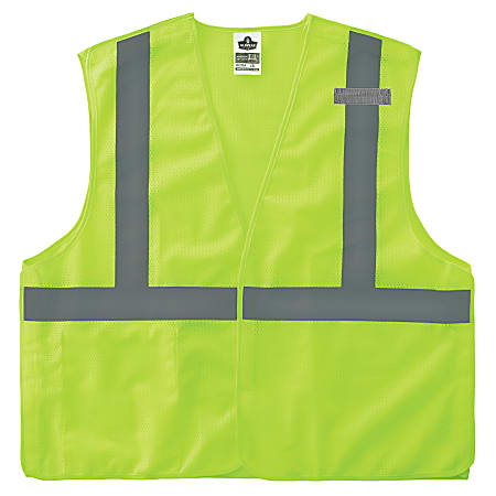 Ergodyne GloWear® Breakaway Mesh Hi-Vis Type-R Class 2 Safety Vest, 4X, Lime