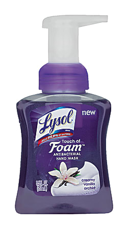 Lysol® Touch Of Foam™ Antibacterial Hand Wash Pump, Creamy Vanilla Orchid Scent, 8.5 Oz, Case Of 6