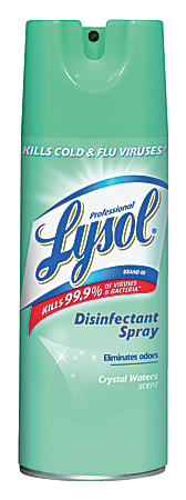 Lysol® Ready-To-Use Disinfectant Spray, Crystal Waters Scent, 12.5 Oz Bottle, Case Of 12
