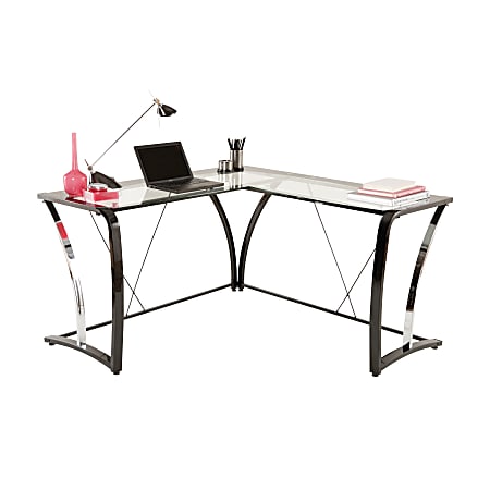 Office depot glass sales desk