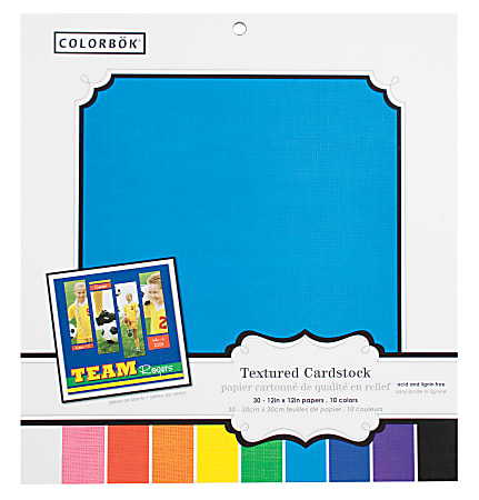 Colorbok Textured Cardstock 30Pk 12x12