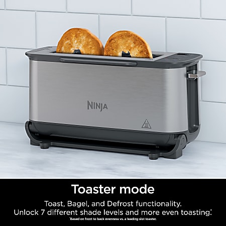 Ninja ST101 Foodi 2 in 1 Flip Toaster And Compact Toaster Oven Stainless  Steel - Office Depot