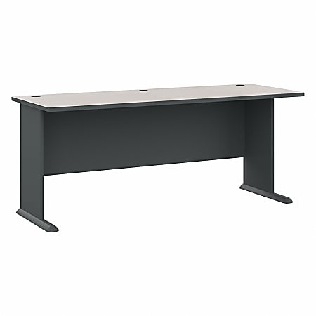 Bush Business Furniture Office Advantage Desk 72"W, Slate/White Spectrum, Standard Delivery