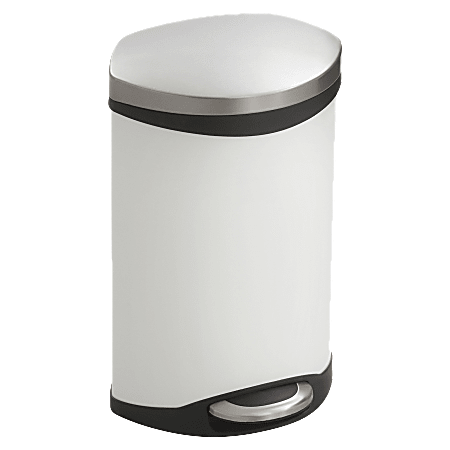 Safco® Hands-Free Step-On Trash Receptacle, 3 Gallons, 12"
