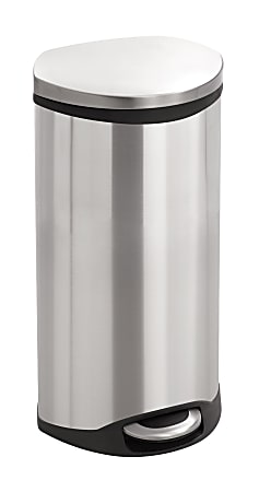 Safco Step-On Medical Receptacle 7.5 Gal Stainless Steel