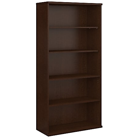 Bush Business Furniture Components 73"H 5-Shelf Bookcase, Mocha Cherry, Standard Delivery