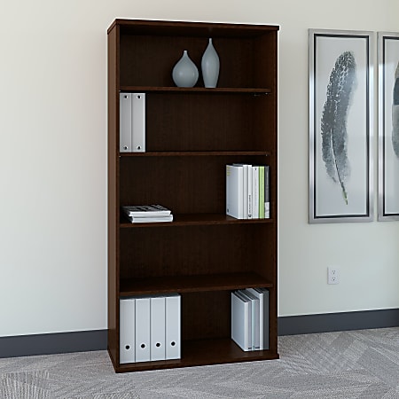 Bush Business Furniture Components 73 H 5 Shelf Bookcase Mocha