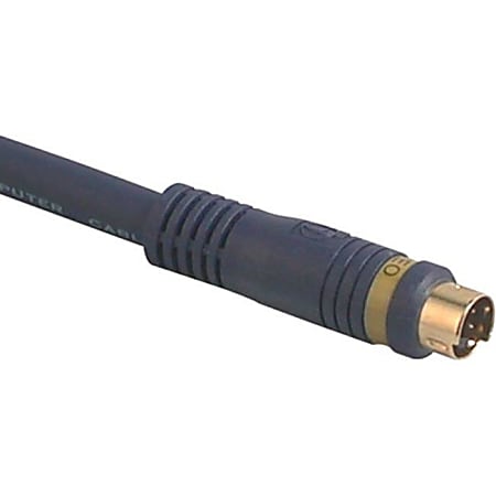 C2G 25ft Velocity S-Video Cable - mini-DIN Male - mini-DIN Male - 25ft - Blue