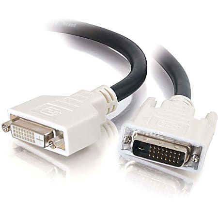 C2G 2m DVI-D M/F Dual Link Digital Video Extension Cable (6.5ft) - DVI-D Male - DVI-D Female Video - 6.56ft - Black