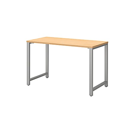 Bush Business Furniture 400 Series Table Desks, 48"W x 24"D, Natural Maple, Premium Installation