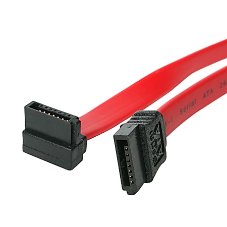 StarTech.com 24in SATA to Right Angle SATA Serial ATA Cable - Make a right-angled connection to your SATA drive, for installation in tight spaces - 24in SATA to Right Angle SATA Serial ATA Cable - 24 Inch SATA to Right Angle SATA