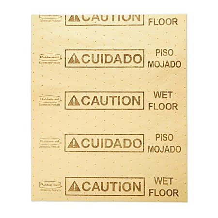Rubbermaid® Over The Spill Absorbent Pads, 16 1/2" x 20", Yellow, Pack Of 25 Pads