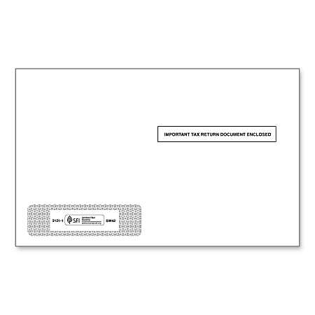 ComplyRight Single-Window Envelopes For1042-S Tax Forms, 5 5/8" x 9", White, Pack Of 100
