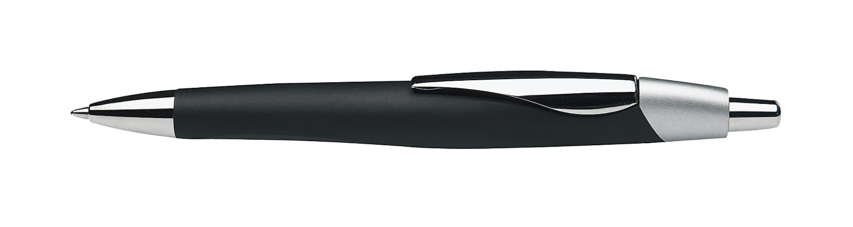 Stride Schneider Pulse Pro Retractable Ballpoint Pen, Medium Point, 0.8 mm, Black Barrel, Black Ink, Pack Of 10