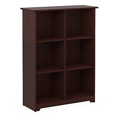 Bush Furniture Cabot 6 Cube Bookcase, Harvest Cherry, Standard Delivery