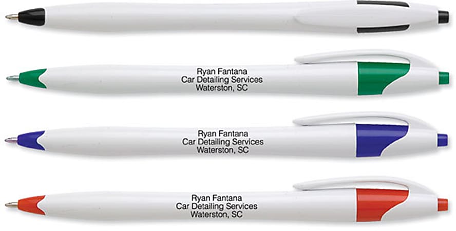 Customized Promotional Rebound Pen, Retractable Action, Screen Printed, Black Ink