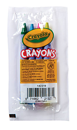 Crayola® Standard Crayons, Assorted Glitter Colors, Pack Of 4