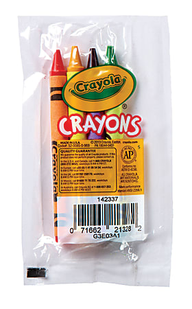 Crayola® Standard Crayons, Assorted Fruit Colors, Pack Of 4