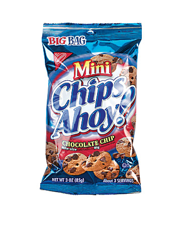 Chips Ahoy Mini Cookies 3 Oz Pack Of 12 - Office Depot