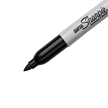 B＋COM SB6X？ Super Sharpie Permanent Markers, Black, Pack Of 6 Markers
