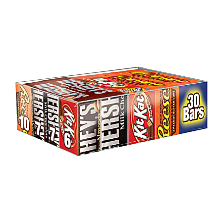 Hershey's® Full Size Chocolate Bars, Variety Pack, Box Of 30