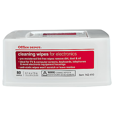 Office Depot® Brand Cleaning Wipes For Electronics, Pack Of 80