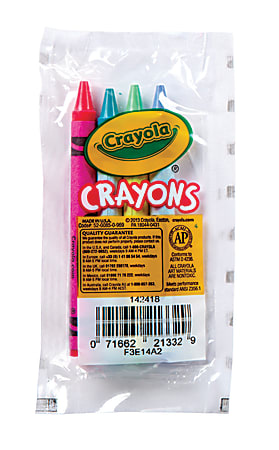 Crayola® Standard Crayons, Assorted Pastel Colors, Pack Of 4