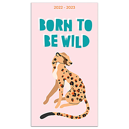 TF Publishing 2-Year Monthly Pocket Planner, 3-1/2" x 6-1/2", Born Wild, January 2022 To December 2023