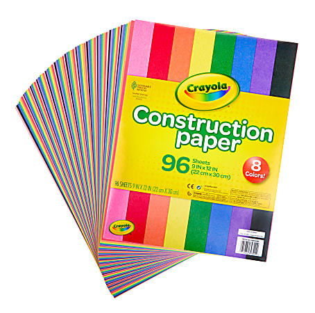 Crayola® Construction Paper, 9" x 12", Assorted Colors,