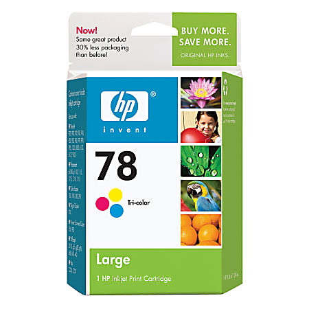 HP 78, Tricolor Ink Cartridge With Vivera Ink (C6654FN)