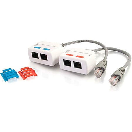 C2G RJ45 Network Combiner Kit - Audio Line In - White