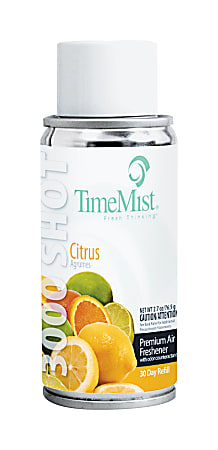 TimeMist 30-Day Metered Micro Citrus Scent Refill - Liquid - 3 fl oz (0.1 quart) - Citrus - 30 Day - 1 Each - Odor Neutralizer, Long Lasting
