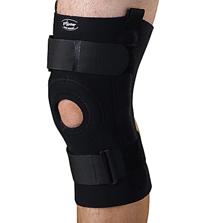 CURAD® Neoprene U-Shaped Hinged Knee Supports, 2XL, 10 1/4" x 18 - 20"