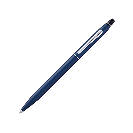 Cross® Click Ballpoint Pen, Medium Point, 0.7 mm, Blue Barrel, Black Ink