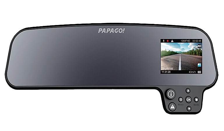 Papago GoSafe 720p Rear-View Mirror Camera, GS260-Us