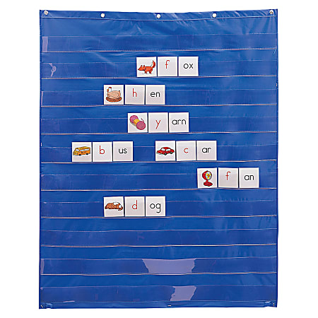 Learning Resources® Standard Pocket Chart, 33 1/2" x 42", Blue, Ages 3 to 10