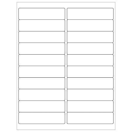 Office Depot® Brand Removable Rectangular Laser Labels, LL264, 4" x 1", White, Case Of 2,000