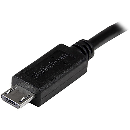 StarTech.com 8in USB OTG Cable Micro USB to Micro USB MM USB OTG Adapter 8  inch - Office Depot