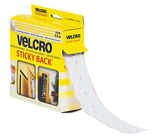 Velcro® Sticky Back Combo Pack Hook and Loop, 3/4" x 15' White, Set of 1