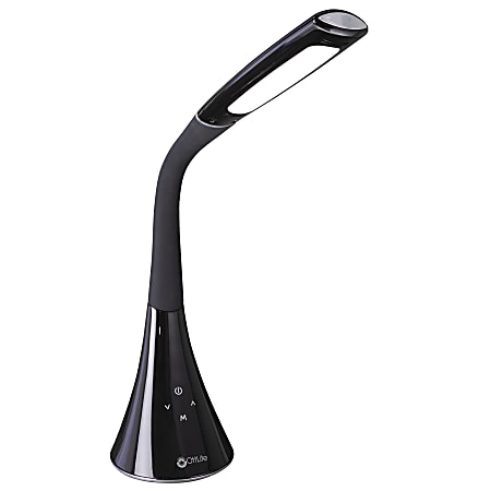 OttLite Wellness Series Swerve LED Desk Lamp black - Office Depot