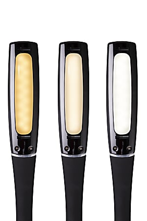 OttLite 10 in. Black Swerve LED Desk Lamp with 3 Color Modes with USB Port  CSN34KCW - The Home Depot